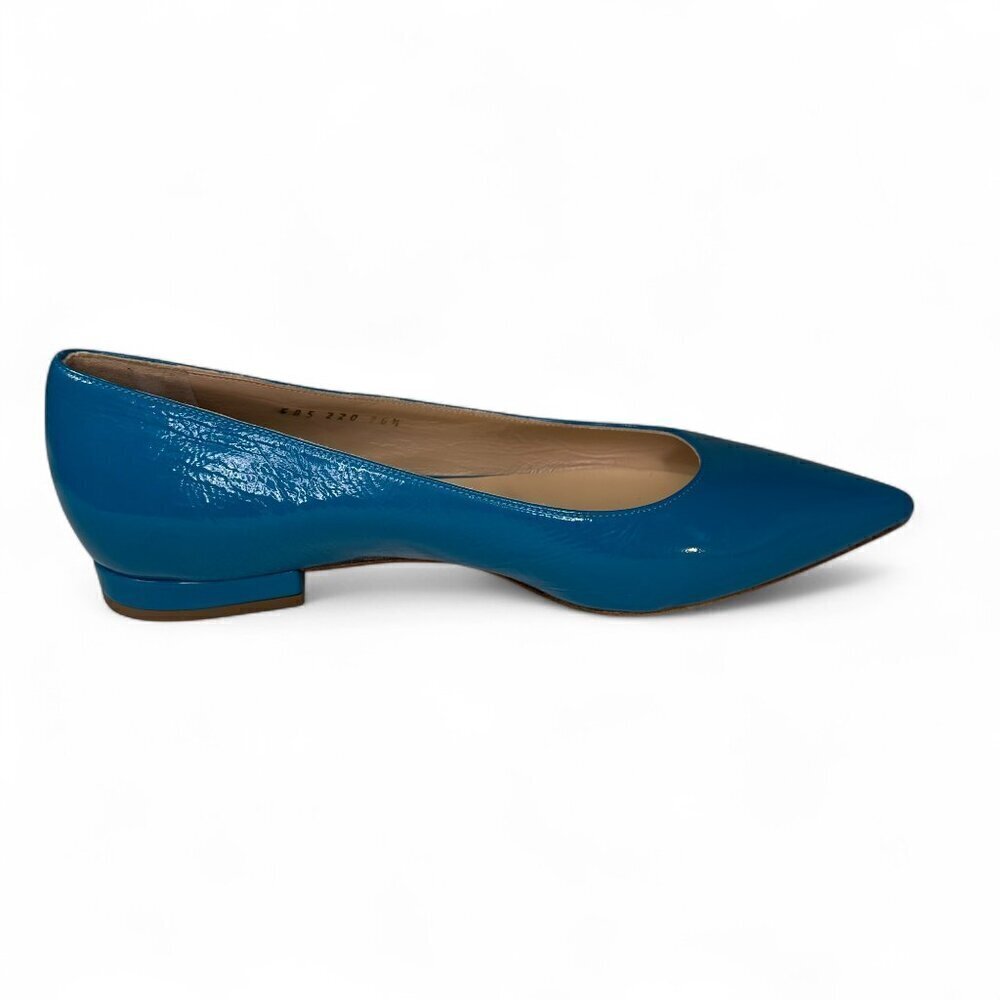 Casadei Women's Turquiose Leather Pointed Toe Flats EU 36.5 NWOB - Picture 9 of 13